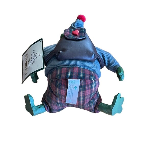 Russ Berrie The Country Folks Frog Leapin Louie Shelf Sitter Plush Plastic Toy - Picture 6 of 11